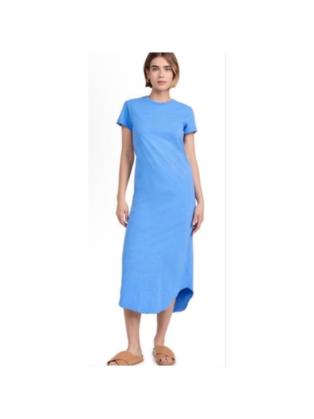 Frank & Eileen Blue Cotton T-Shirt Maxi Dress M NEW!